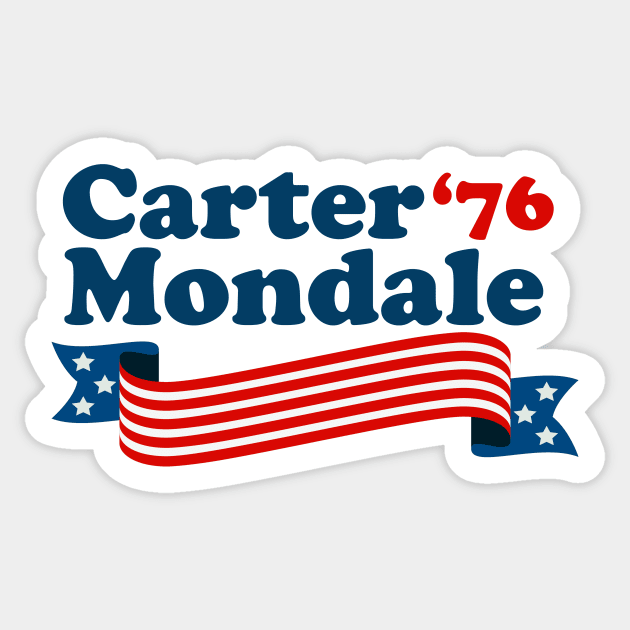 Carter Mondale '76 Retro Election Sticker by epiclovedesigns